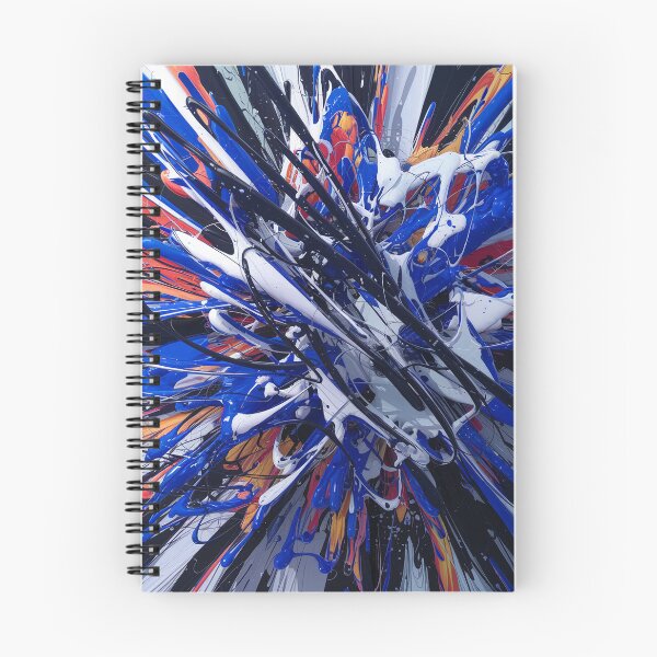 Item preview, Explosive Blue Orange Abstract Wall Art – Vibrant Motion Canvas Print designed and sold by jazzyfunky.