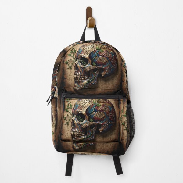 Item preview, Graffiti on the skull of the Pharaoh of ancient Egypt with ancient Arabic and Egyptian writing designed and sold by jotcar.