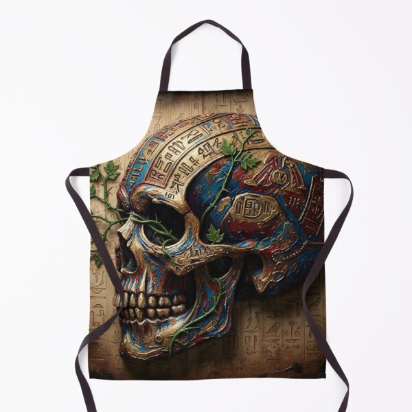 Item preview, Graffiti on the skull of the Pharaoh of ancient Egypt with ancient Arabic and Egyptian writing designed and sold by jotcar.