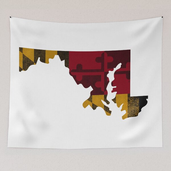 Item preview, Maryland State Outline Flag, 2-Tone Horizontal designed and sold by merlinmerchshop.