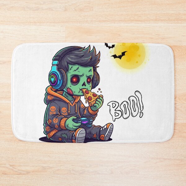 Item preview, Zombie Gamer Halloween Pizza Funny Gaming Design designed and sold by Happyfreedom.