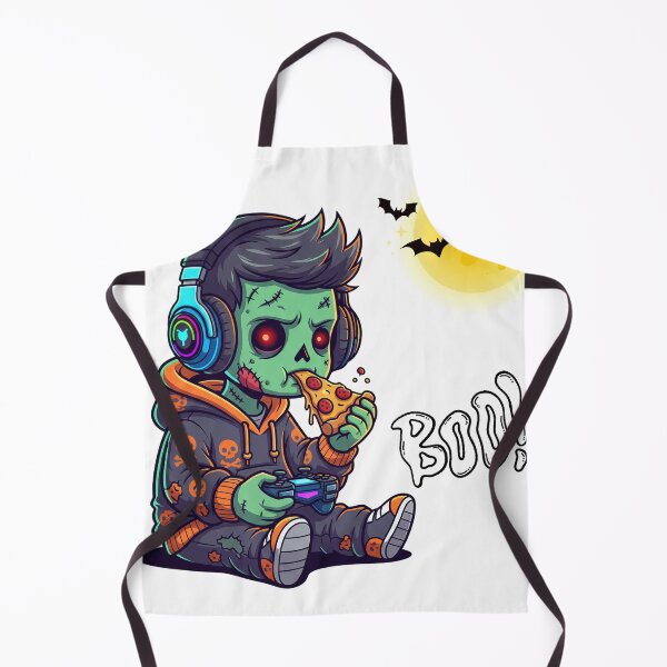 Item preview, Zombie Gamer Halloween Pizza Funny Gaming Design designed and sold by Happyfreedom.