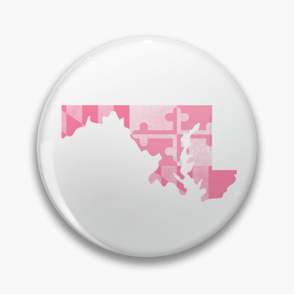Item preview, Maryland State Outline Flag, Pink, Horizontal designed and sold by merlinmerchshop.