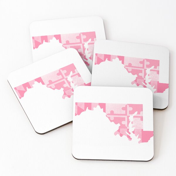 Item preview, Maryland State Outline Flag, Pink, Horizontal designed and sold by merlinmerchshop.
