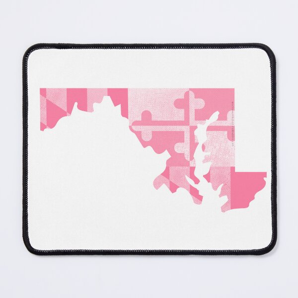 Item preview, Maryland State Outline Flag, Pink, Horizontal designed and sold by merlinmerchshop.