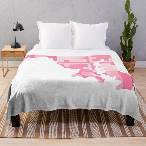 Item preview, Maryland State Outline Flag, Pink, Horizontal designed and sold by merlinmerchshop.