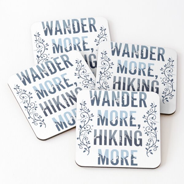 Item preview, Wander More, Hiking More – Inspirational Outdoor Hiking Adventure Design designed and sold by FmDesigner87.