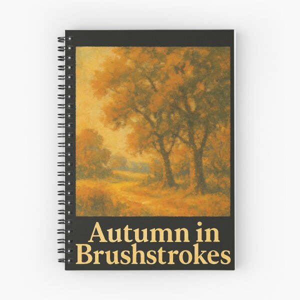 Item preview, Autumn in Brushstrokes – Monet Inspired Impressionist Fall Landscape Art designed and sold by RonBear-Designs.
