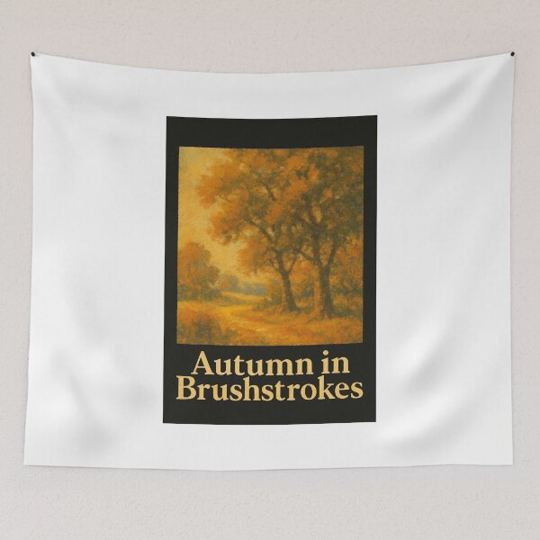 Item preview, Autumn in Brushstrokes – Monet Inspired Impressionist Fall Landscape Art designed and sold by RonBear-Designs.