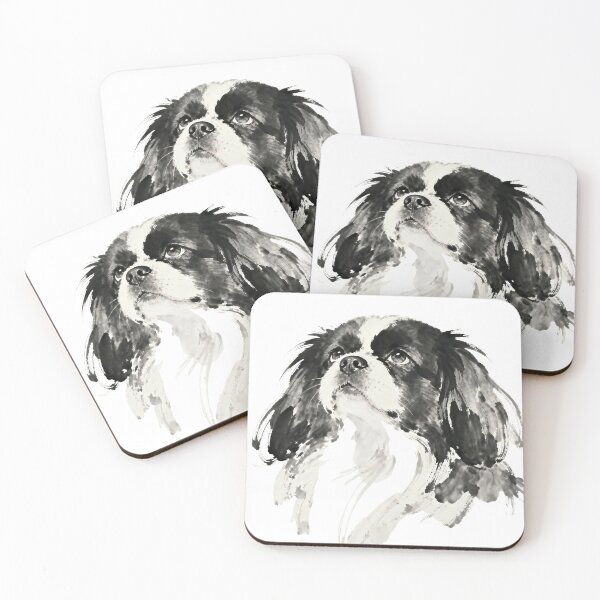 Item preview, Tibetan Spaniel Ink Painting Close-up designed and sold by forget45studio.