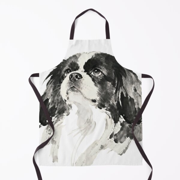 Item preview, Tibetan Spaniel Ink Painting Close-up designed and sold by forget45studio.