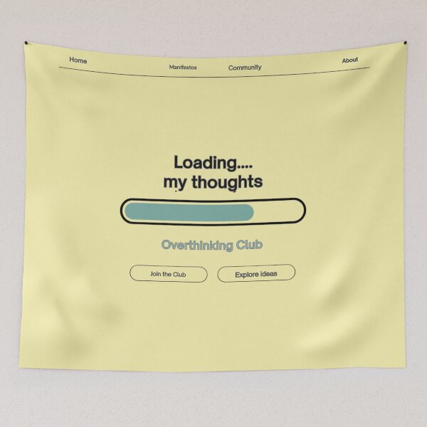 Item preview, Overthinking Club — Loading My Thoughts UI Design designed and sold by Timeless Design.