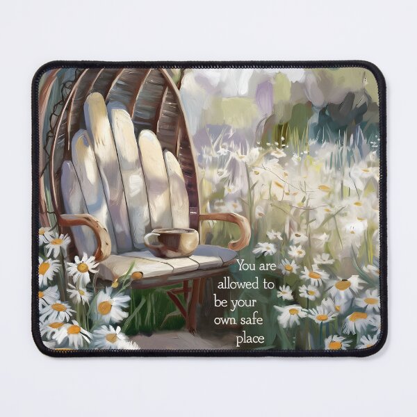Item preview, You Are Allowed To Be Your Own Safe Place, Self Care Daisy Quote Art designed and sold by MoMidoStore.