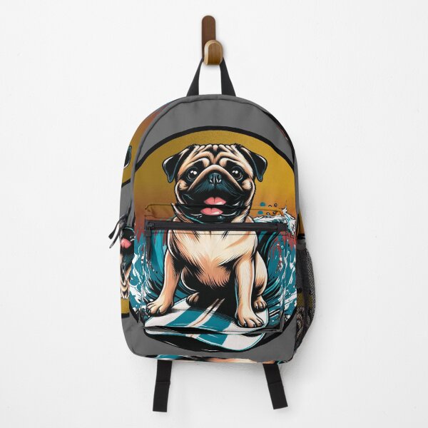 Item preview, Pug Surfer designed and sold by maistendencias.