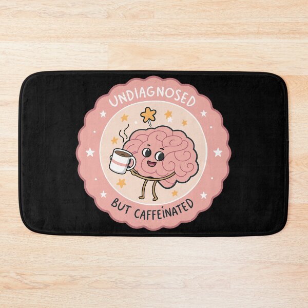 Item preview, “Undiagnosed but Caffeinated” Funny Pastel Coffee Design designed and sold by VividOrganica.