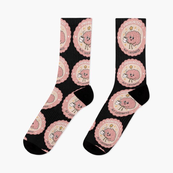 Item preview, “Undiagnosed but Caffeinated” Funny Pastel Coffee Design designed and sold by VividOrganica.