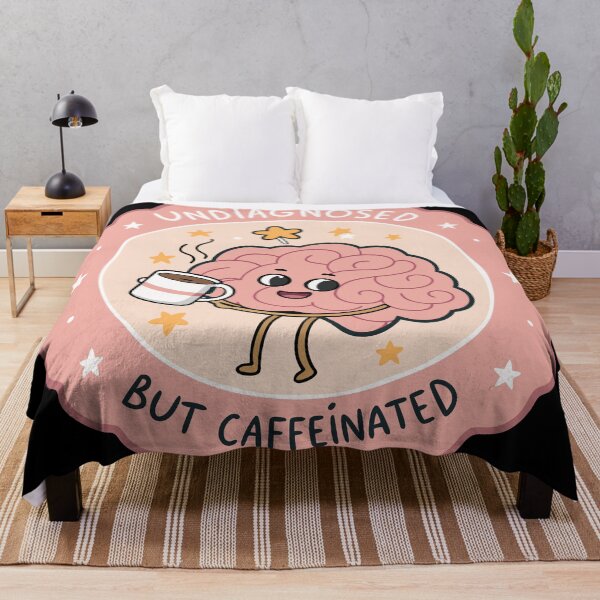Item preview, “Undiagnosed but Caffeinated” Funny Pastel Coffee Design designed and sold by VividOrganica.