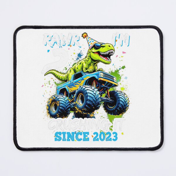 Item preview, 2nd Birthday Monster Truck Dinosaur Party Boys Rawr I'm 2 designed and sold by PNshop1827.