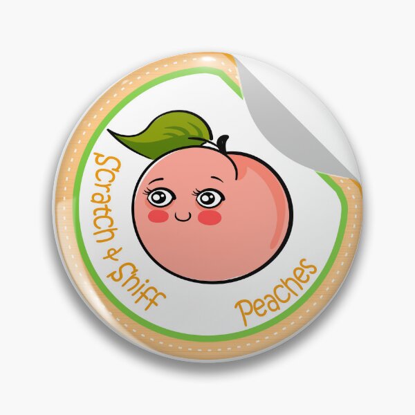 Item preview, Scratch and Sniff Peaches Retro Sticker designed and sold by RowanGraphics.