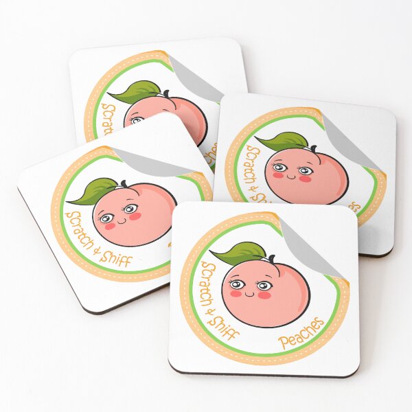 Item preview, Scratch and Sniff Peaches Retro Sticker designed and sold by RowanGraphics.