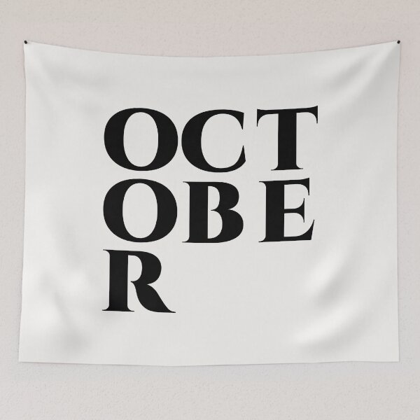 Item preview, October Minimal Bold Modern Typography Design designed and sold by trepiu.