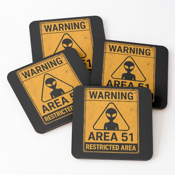 Item preview, Area 51 Warning Sign – Alien Restricted Zone Badge designed and sold by DjokosDisigns.