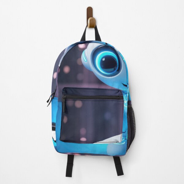 Item preview, Cute robot friendly digital assistant character with glowing blue lights, AI generated designed and sold by dvoevnore.