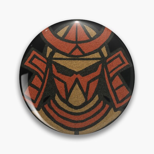 Item preview, Minimalist Samurai Kabuto Helmet – Geometric Embroidered Retro Style designed and sold by OnPointOutfits.