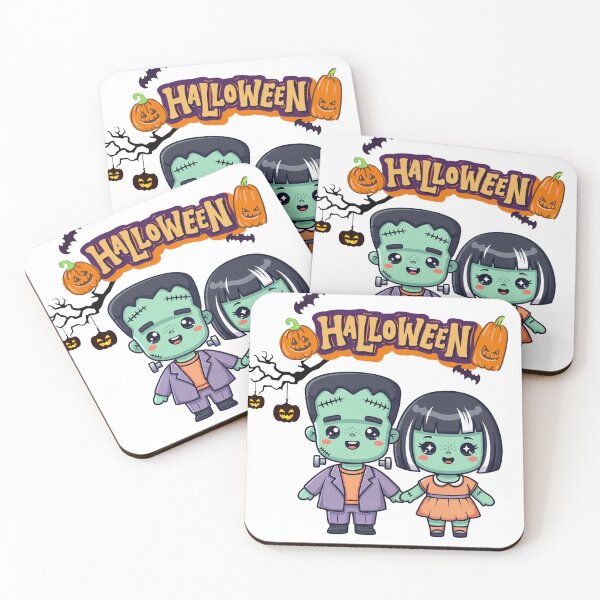 Item preview, Kawaii Frankenstein Couple Halloween Cute Monster Design designed and sold by Momay-designer.