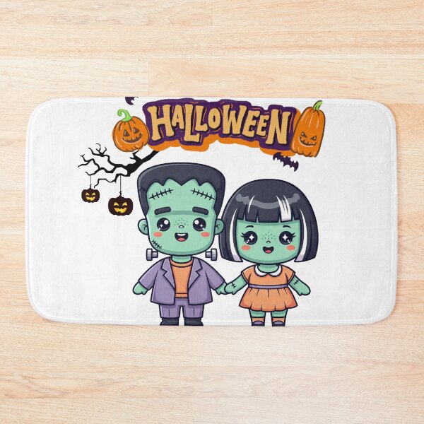 Item preview, Kawaii Frankenstein Couple Halloween Cute Monster Design designed and sold by Momay-designer.