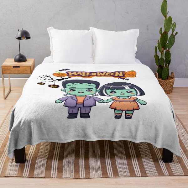 Item preview, Kawaii Frankenstein Couple Halloween Cute Monster Design designed and sold by Momay-designer.