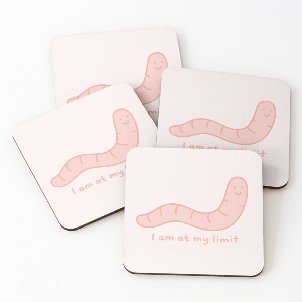 Item preview, I Am at My Limit – Cute Pink Worm Minimalist Design designed and sold by wwshd.