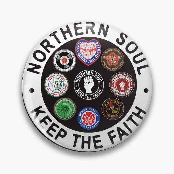 Item preview, Northern Soul , Keep the Faith, Back print Patches, Manchester, Blackpool, Stoke, Wigan designed and sold by Surfer Dave Designs.