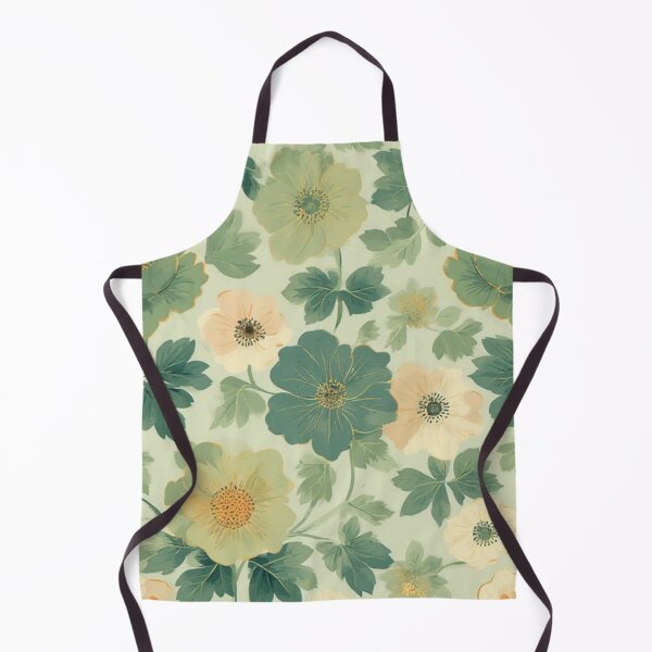 Item preview, Soft Pastel Yellow and Green Floral Pattern designed and sold by Virtuals1.