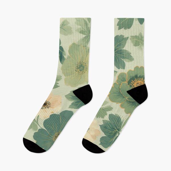 Item preview, Soft Pastel Yellow and Green Floral Pattern designed and sold by Virtuals1.