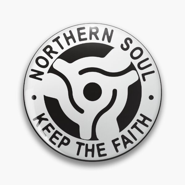 Aperçu de l'œuvre Northern Soul Badges 45 Single Manchester, Blackpool, Stoke créée et vendue par Surfer Dave Designs.