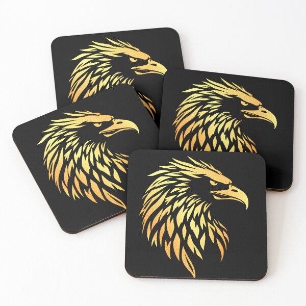 Item preview, Golden Eagle Head – Fierce Mythical Bird Silhouette designed and sold by Simplystik.