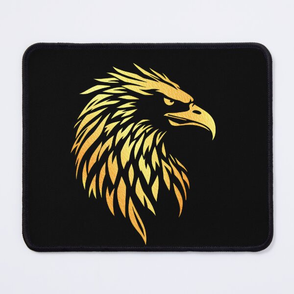 Item preview, Golden Eagle Head – Fierce Mythical Bird Silhouette designed and sold by Simplystik.