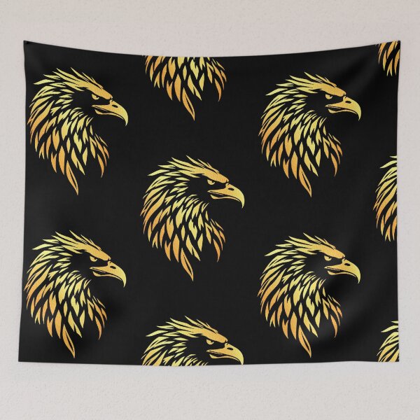 Item preview, Golden Eagle Head – Fierce Mythical Bird Silhouette designed and sold by Simplystik.