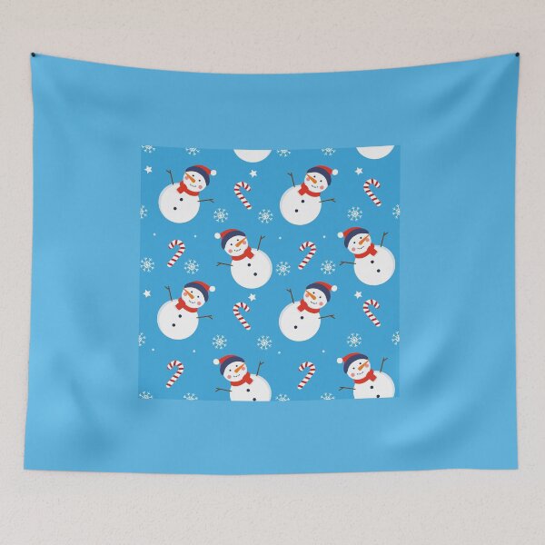 Item preview, Snowmen on Blue – Cute Christmas Winter Design designed and sold by Novel Works Studio.