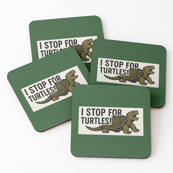 Item preview, I stop for turtles designed and sold by Broken Antler Designs .