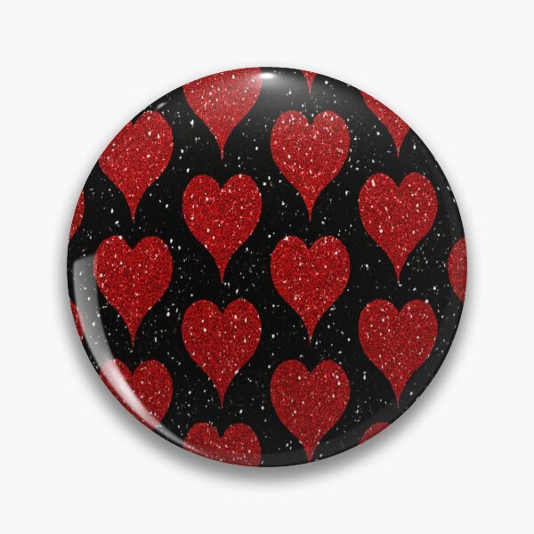 Item preview, Seamless Sparkly Red Hearts on Black designed and sold by nigejohn.