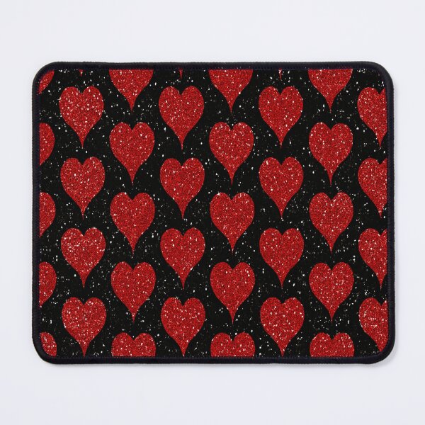 Item preview, Seamless Sparkly Red Hearts on Black designed and sold by nigejohn.