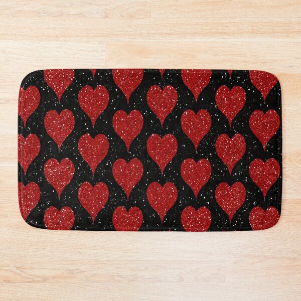 Item preview, Seamless Sparkly Red Hearts on Black designed and sold by nigejohn.