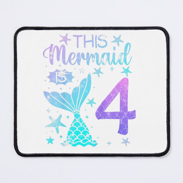 Item preview, 4th Birthday Girl 4yr Four 4 Year Old Mermaid Bday designed and sold by PNshop1827.