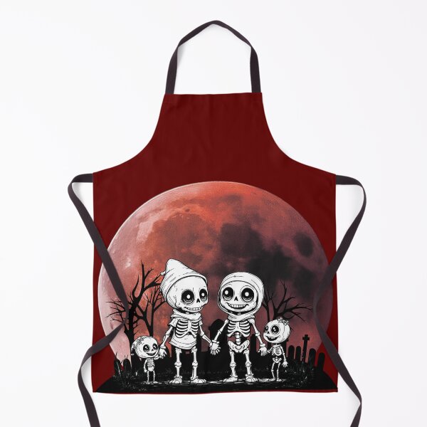 Item preview, A family of skeletons, a cemetery and a full moon. designed and sold by MagelliShop.