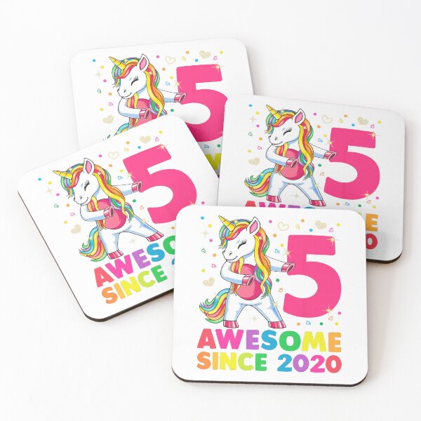 Item preview, 5 Years Old Unicorn Flossing 5th Birthday Girl Unicorn Party  designed and sold by PNshop1827.