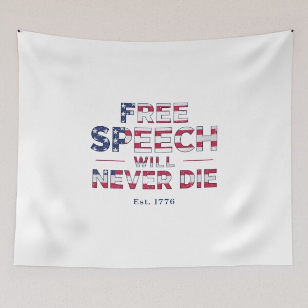 Item preview, Free Speech Will Never Die designed and sold by TheMartMart.