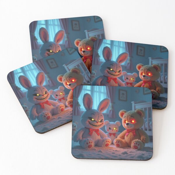 Item preview, Mischievous Shadows – Plush Rebellion with glowing eyes and stitched grins designed and sold by FotoworldEdel.