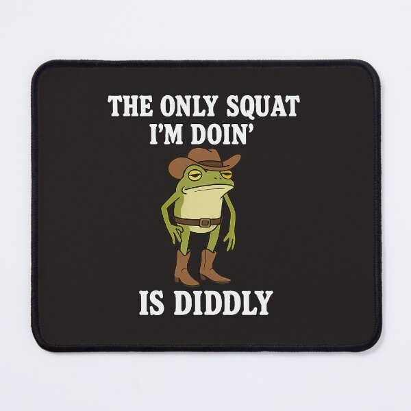 Item preview, “Cowboy Frog Funny Fitness Meme – The Only Squat I’m Doin’ Is Diddly Squat” designed and sold by sssweetness.
